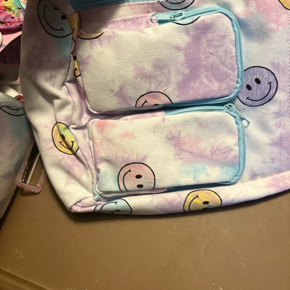 No Boundaries Pastel Tie-Dye Smiley Kids Sling Bag